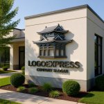 画像15: 荘厳な伝統建築のシルエットロゴ (15)