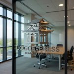 画像10: 荘厳な伝統建築のシルエットロゴ (10)