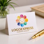 画像16: 明るい笑顔のカラフルフラワーロゴ (16)