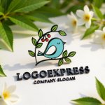 画像12: 小鳥とベリーの穏やかなナチュラルロゴ (12)