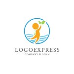 画像1: 健康と成長を育む人々のウェルネスロゴ (1)