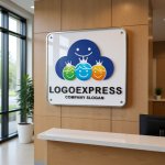 画像13: 王冠を被った子供たちの楽しい雲ロゴ (13)