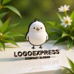 画像12: 可愛らしいヒヨコのキャラクターロゴ (12)