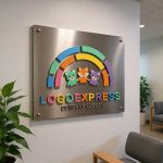 画像14: 仲良し動物とカラフルな虹の可愛いロゴ (14)