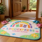 画像6: 仲良し動物とカラフルな虹の可愛いロゴ (6)