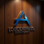 画像5: A字の立体的なモダンテクノロジーロゴ (5)