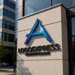 画像8: A字の立体的なモダンテクノロジーロゴ (8)