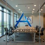 画像9: A字の立体的なモダンテクノロジーロゴ (9)