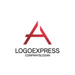 画像3: A字の立体的なモダンテクノロジーロゴ (3)