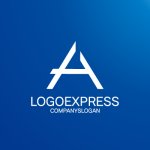 画像4: A字の立体的なモダンテクノロジーロゴ (4)