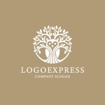 画像4: フクロウと生命の木の知恵ロゴ (4)