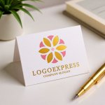 画像16: 優しさと幸福を表現した花ロゴ (16)