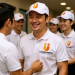 画像14: U字の人々の繋がりを表現した温かいロゴ (14)