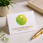 画像16: 人々の成長と自然の恵みを表現した円形ロゴ (16)