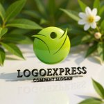 画像12: 人々の成長と自然の恵みを表現した円形ロゴ (12)