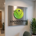 画像13: 人々の成長と自然の恵みを表現した円形ロゴ (13)