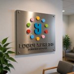 画像14: カラフルなドットが囲むY字のかわいいロゴ (14)