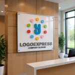 画像13: カラフルなドットが囲むY字のかわいいロゴ (13)