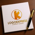 画像6: K字と円の活力グラデーションロゴ (6)