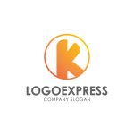 画像1: K字と円の活力グラデーションロゴ (1)