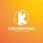 画像4: K字と円の活力グラデーションロゴ (4)