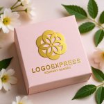 画像10: 優雅な黄金のフローラルサークルロゴ (10)