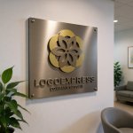 画像13: 優雅な黄金のフローラルサークルロゴ (13)