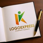 画像6: Kの文字と人が躍動する希望の成長ロゴ (6)