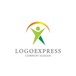 画像1: YX字と人の喜びを表す活力ロゴ (1)