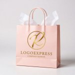 画像6: 優雅な筆記体Rの黄金サークルロゴ (6)