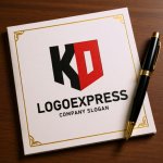 画像6: KDの文字が融合した堅牢なロゴ (6)