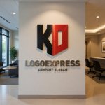 画像10: KDの文字が融合した堅牢なロゴ (10)