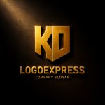 画像12: KDの文字が融合した堅牢なロゴ (12)