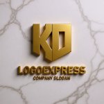 画像13: KDの文字が融合した堅牢なロゴ (13)