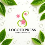 画像9: S字と花の可愛らしいロゴ (9)