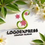 画像12: S字と花の可愛らしいロゴ (12)