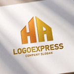 画像11: HA文字と家屋が織りなす堅実ロゴ (11)