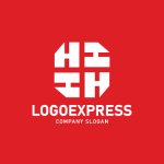 画像4: Hの文字を組み合わせた多角形コミュニティロゴ (4)