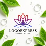 画像9: 美しい蓮の花のグラデーションロゴ (9)