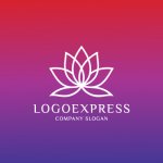 画像4: 美しい蓮の花のグラデーションロゴ (4)