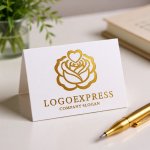 画像16: バラとハートの優雅なロゴ (16)