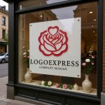 画像7: バラとハートの優雅なロゴ (7)