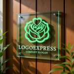 画像11: バラとハートの優雅なロゴ (11)