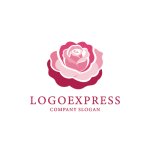 画像1: 幾重にも咲くバラが彩るエレガントなロゴ (1)