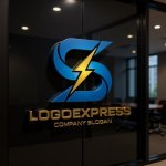 画像15: Sと稲妻が示す、スピードとエネルギーのロゴ (15)