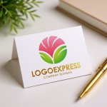 画像16: 咲き誇る花と葉の調和ロゴ (16)