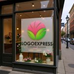 画像7: 咲き誇る花と葉の調和ロゴ (7)