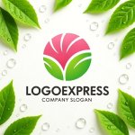 画像9: 咲き誇る花と葉の調和ロゴ (9)