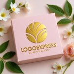 画像10: 咲き誇る花と葉の調和ロゴ (10)