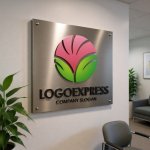 画像13: 咲き誇る花と葉の調和ロゴ (13)